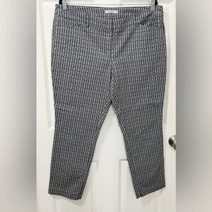 New Dalia Chic Black and White Patterned Pants Size 14